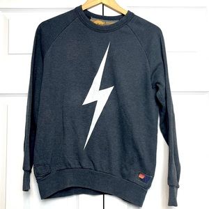 Aviator Nation Bolt Crew Sweatshirt- Charcoal